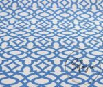 White Blue Ottoman Patterned Fabric - Image 6