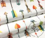 White Color Arrows Patterned Fabric - Image 6