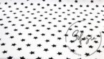 White Fabric with Black Stars - Image 5