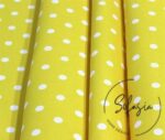 White Fabric with Small Polka Dots - Image 5