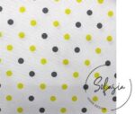 White Fabric with Yellow Gray Small Poles - Image 4