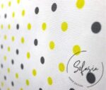 White Fabric with Yellow Gray Small Poles - Image 5