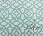 White Mint Ottoman Patterned Fabric