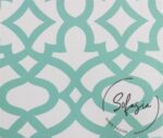 White Mint Ottoman Patterned Fabric - Image 5