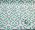 White Mint Ottoman Patterned Fabric - Image 6