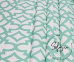 White Mint Ottoman Patterned Fabric - Image 7