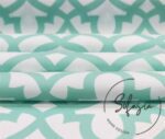 White Mint Ottoman Patterned Fabric - Image 8