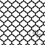 White Moroccan Patterned Fabric