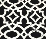 White Ottoman Patterned Fabric on Black - Image 3