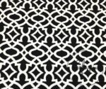 White Ottoman Patterned Fabric on Black