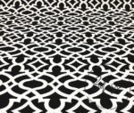 White Ottoman Patterned Fabric on Black - Image 4