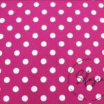 White Polka Dot Fuchsia Fabric (Curtain and Sofa Fabrics)