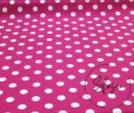 White Polka Dot Fuchsia Fabric (Curtain and Sofa Fabrics) - Image 4