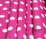White Polka Dot Fuchsia Fabric (Curtain and Sofa Fabrics) - Image 5