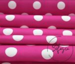 White Polka Dot Fuchsia Fabric (Curtain and Sofa Fabrics) - Image 6