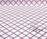 White Purple Moroccan Patterned Cushion Fabric - Image 6