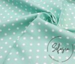 White Small Dot Mint Fabric (Curtain and Sofa Fabrics) - Image 3
