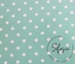 White Small Dot Mint Fabric (Curtain and Sofa Fabrics) - Image 4