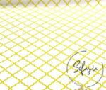 White Yellow Moroccan Patterned Cushion Fabric - Image 6
