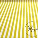 White Yellow Thin Striped Fabric (Curtain and Sofa Fabric)