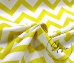 Yellow and White Zigzag Patterned Curtain and Sofa Fabric - Image 3