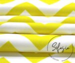 Yellow and White Zigzag Patterned Curtain and Sofa Fabric - Image 7