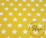 Yellow Background White Star Fabric - Image 3