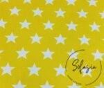 Yellow Background White Star Fabric - Image 4
