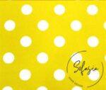 Yellow Color Fabric with White Polka Dots - Image 7