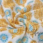 Yellow Damask Patterned Drapery and Upholstery Fabric
