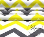 Yellow Gray Color Zigzag Patterned Curtain and Sofa Fabric - Image 8