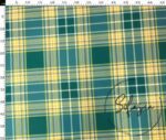 Yellow Green Checked Pattern Fabric - Image 4