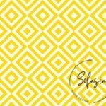 Yellow Interlocking Square Pattern Fabric