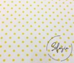 Yellow Small Polka Dot Fabric on White Background - Image 3