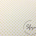 Yellow Small Polka Dot Fabric on White Background