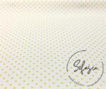Yellow Small Polka Dot Fabric on White Background - Image 5