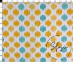 Yellow Turquoise Ikat Sofa Fabric