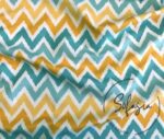 Yellow Turquoise Zigzag Sofa Fabric