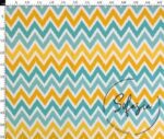 Yellow Turquoise Zigzag Sofa Fabric - Image 4