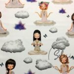 Yoga Patterned Drapery and Sofa Fabric
