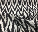 Zigzag Ikat Black White Sofa and Curtain Fabric - Image 4