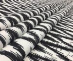 Zigzag Ikat Black White Sofa and Curtain Fabric - Image 7