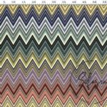 Zigzag Patterned Fabric with Vibrant Color Transition