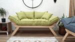 Wooden Mid Century Modern Outdoor Sofa, Small 2 Seater Couch - Image 7