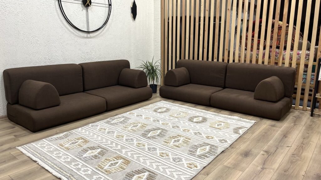 Dark Brown Sectional Sofa for Modern & Cozy Living Rooms 1 brown cushion