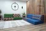 Giant Floor Cushion Couch, Large Boho Floor Pillows - Image 6