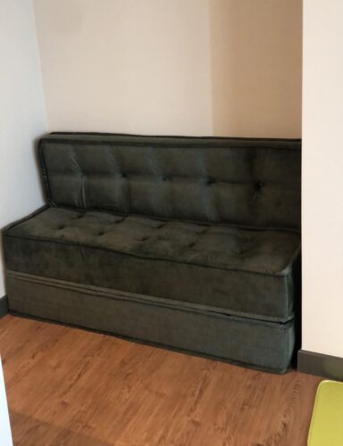 Green Velvet Floor Sofa Couch For Adult, Big Floor Pillows photo review