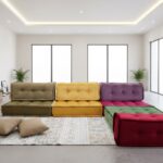 Corner Floor Sofa With Back Support