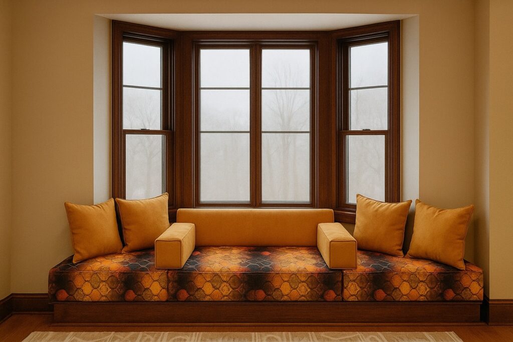 custom bay window seat cushion