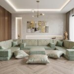u shaped floor sofa